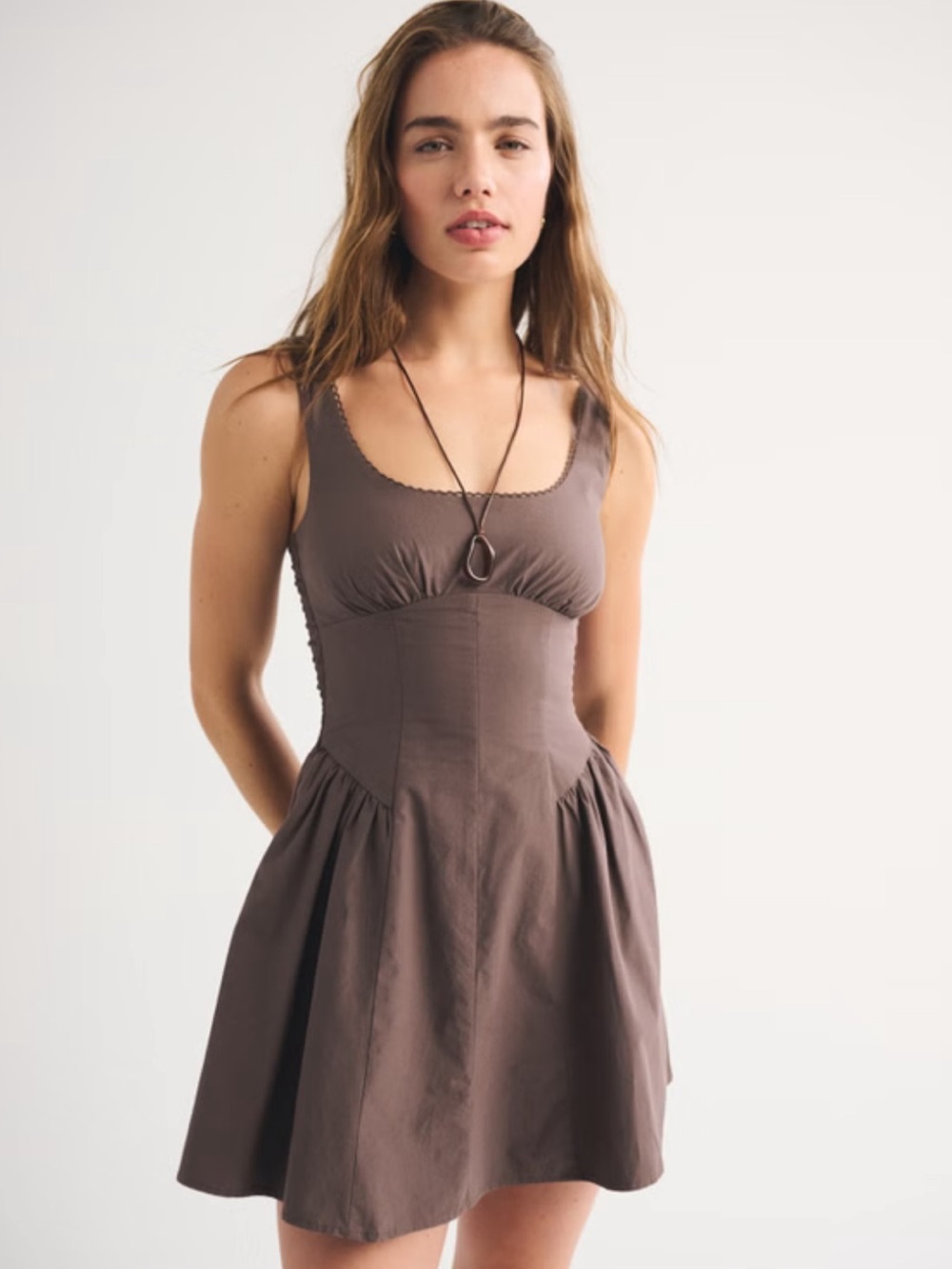 Abercrombie & Fitch 100% Cotton Bra-Free Dylan Mini Dress